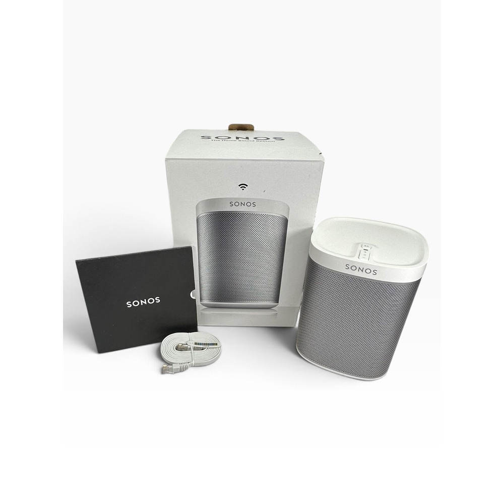 Sonos PLAY:1 Smart Wireless Speaker White Silver Boxed - Powers On!